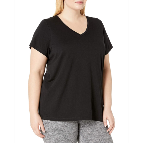 Womens HUE Solid V-Neck Short Sleeve PJ Tee