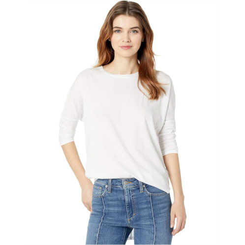 Bobi Los Angeles 3/4 Sleeve Drop Shoulder Top in Lightweight Jersey