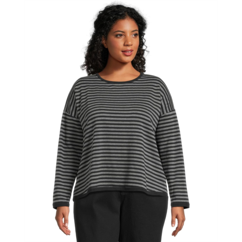 Womens Eileen Fisher Round Neck Cropped Box Top