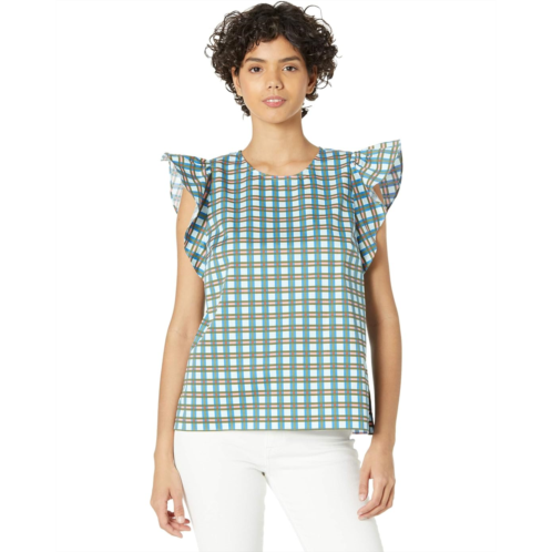 Kate Spade New York Plaid Flutter Top