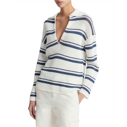 Vince Racked Ribbed Stripe Pullover