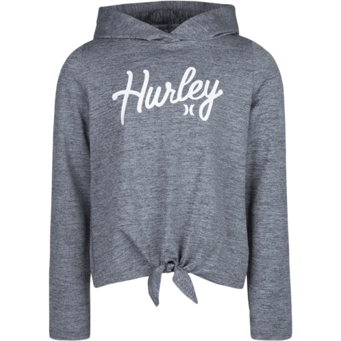 Hurley Kids Long Sleeve Tie Front Hooded Top (Big Kids)