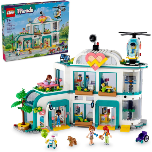 LEGO Friends Heartlake City Hospital Toy Playset, Helicopter Toy and Mini-Doll Characters, Building Set for Kids, Pretend Play, Gift for Girls and Boys Ages 7 Years Old and Up, 426