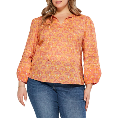 Womens NIC+ZOE Plus Size Swan Rays Top