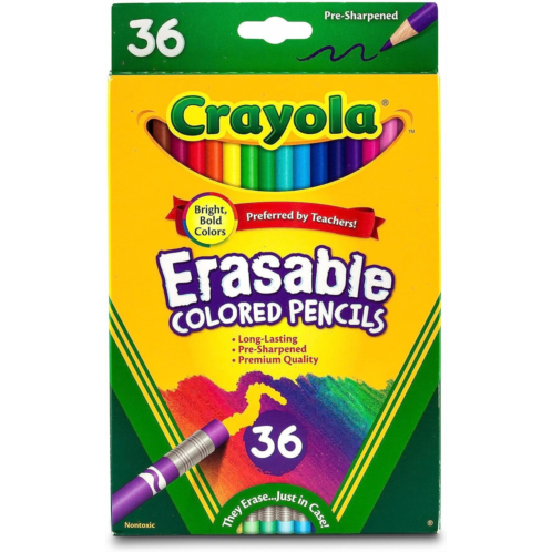 Crayola Erasable Colored Pencils, 36 Count, Art Tools, Stocking Stuffers, Gifts, Ages 4, 5, 6, 7