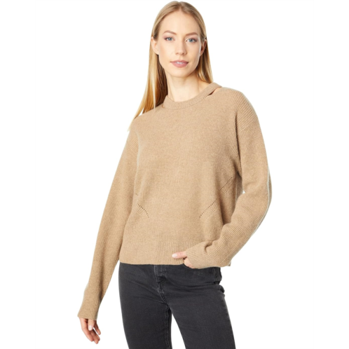 MONROW Recycled Cashmere Waffle Sweater