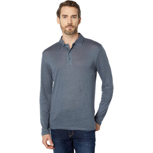 Vince Linen Long Sleeve Polo