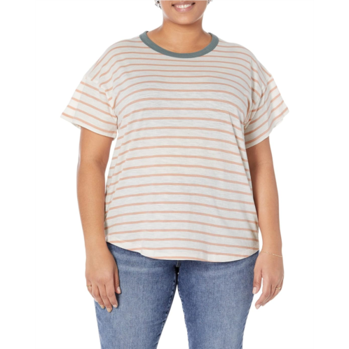 Madewell Plus Whisper Cotton Crewneck Tee in Darville Stripe