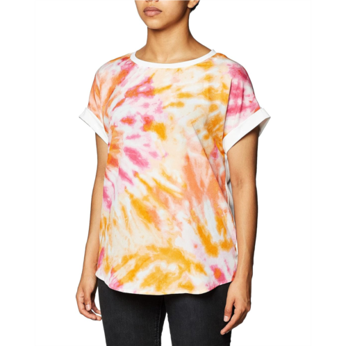 Womens Calvin Klein Short Sleeved Top with Printed Front