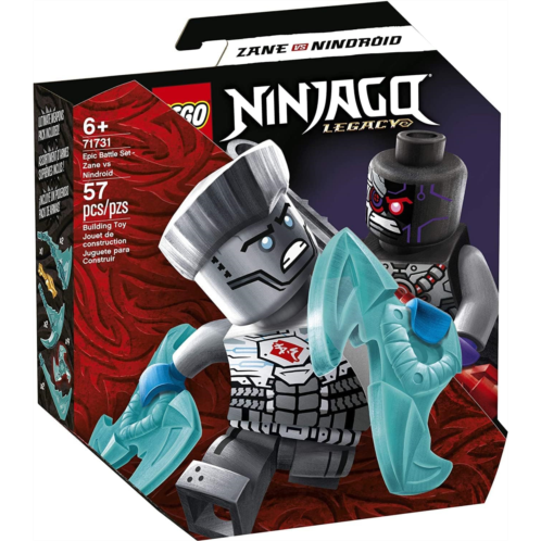 LEGO NINJAGO Epic Battle Set ? Zane vs. Nindroid 71731 Building Kit; Ninja Toy Playset Featuring a Spinning Battle Toy, New 2021 (56 Pieces)