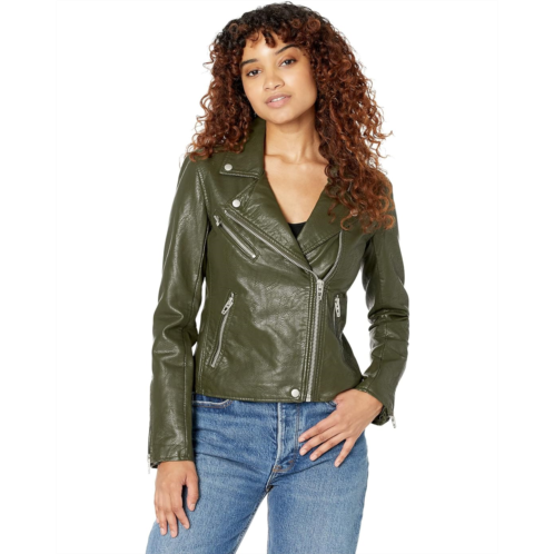 Blank NYC Leather Moto Jacket in City Jungle