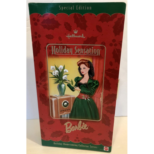 Holiday Sensation Barbie - 1998 - Hallmark Gold Crown Exclusive - Holiday Homecoming Collector Series - Special Edition - 1940s Dress - Limited Edition - Collectible