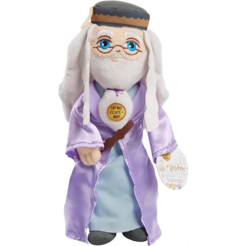Harry Potter 8-Inch Spell Casting Wizards Professor Albus DumbledoreSmall Plushie with Sound Effects, Kids Toys for Ages 3 Up by Just Play
