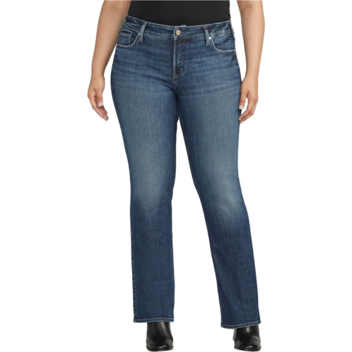 Silver Jeans Co. Womens Silver Jeans Co Plus Size Elyse Mid Rise Curvy Fit Slim Bootcut Jeans W03601EAE366