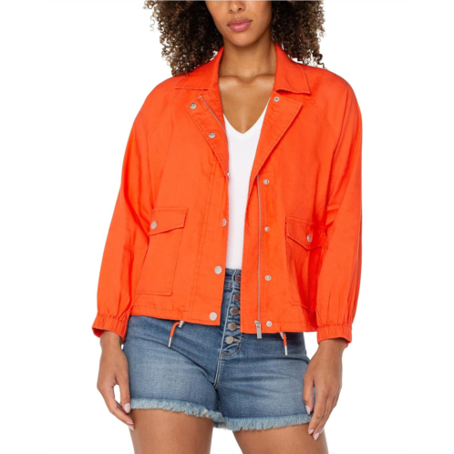 Womens Liverpool Los Angeles Raglan Sleeve Jacket With Cinch Hem