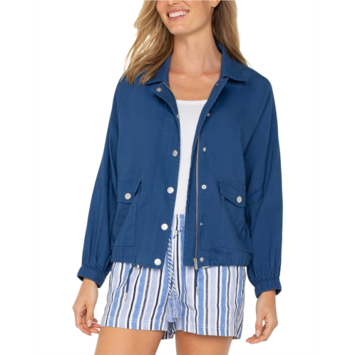 Womens Liverpool Los Angeles Raglan Sleeve Jacket With Cinch Hem