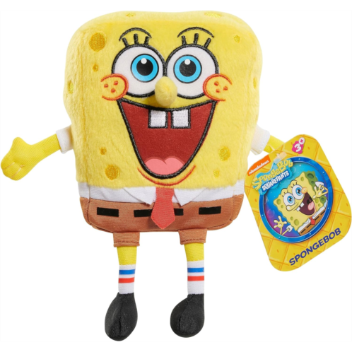 SpongeBob SquarePants 7-inch Small Bean Plush, Fun Collectible Size, Stuffed Animal, Kids Toys for Ages 3 Up by Just Play