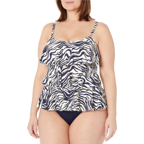 BEACH HOUSE Wild Tiger Jane Ruffle Tiered Tankini