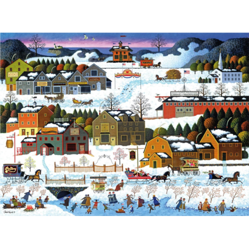 Buffalo Games - Charles Wysocki - Hickory Haven Canal - 1000 Piece Jigsaw Puzzle for Adults Challenging Puzzle Perfect for Game Nights - 1000 Piece Finished Size is 26.75 x 19.75