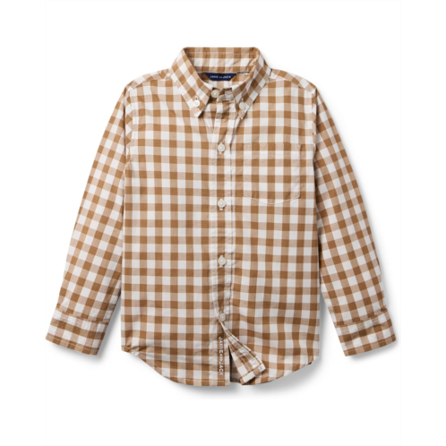 Janie and Jack Gingham Button-Down Shirt (Toddler/Little Kid/Big Kid)