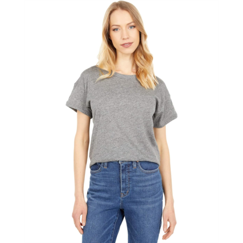 Womens Madewell Whisper Cotton Rib-Crewneck Tee