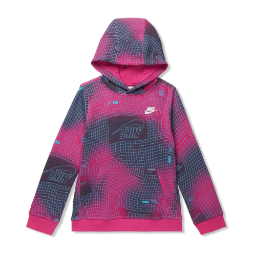 Nike Kids NSW Club All Over Print Pullover Hoodie (Little Kids/Big Kids)