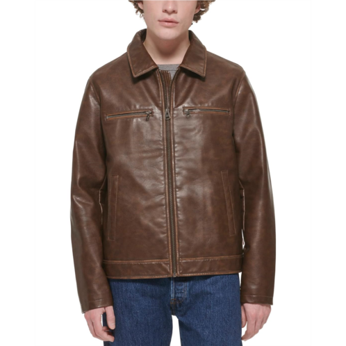 Levi  s Faux Leather Jacket w/ Laydown Collar