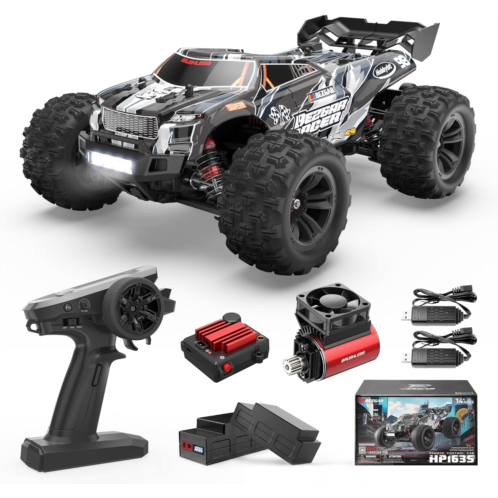 BEZGAR HP163S Fast RC Cars for Adults MAX 68KPH 1/16 Scale Brushless RC Trucks 4x4 Offroad Waterproof Hobby Grade High Speed Monster Truck All Terrain Electric Remote Control Car f