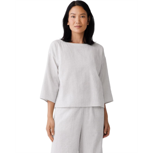 Womens Eileen Fisher Bateau Neck Box Top