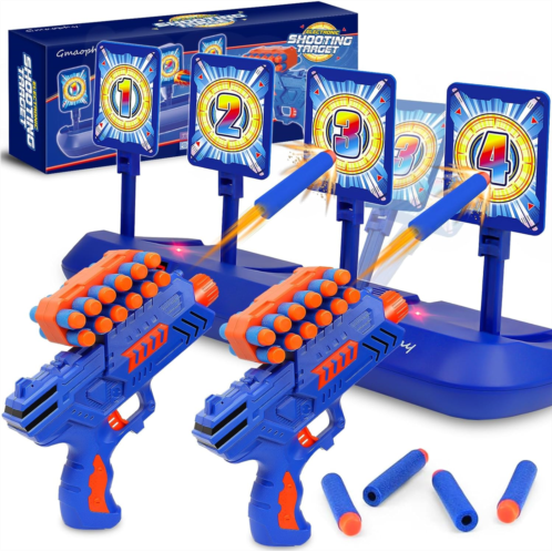 GMAOPHY Digital Shooting Targets with 2 Foam Dart Toy Blaster, Kids Shooting Game Toys, Electronic Scoring Auto Reset 4 Targets, Birthday for Ages 5 6 7 8 9 10+ Years Old Kids Boys