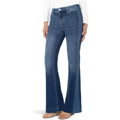 Womens Liverpool Los Angeles Hannah Flare With Blocking Details Mid-rise Jean 30 Inseam