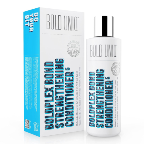 BOLD UNIQ BoldPlex 5 Bond Strengthening Protein Conditioner for Dry Damaged hair - Hydrating Formula for Curly, Dry, Colored, Frizzy, Broken or Bleached Hair Types. Cruelty-free & Vegan