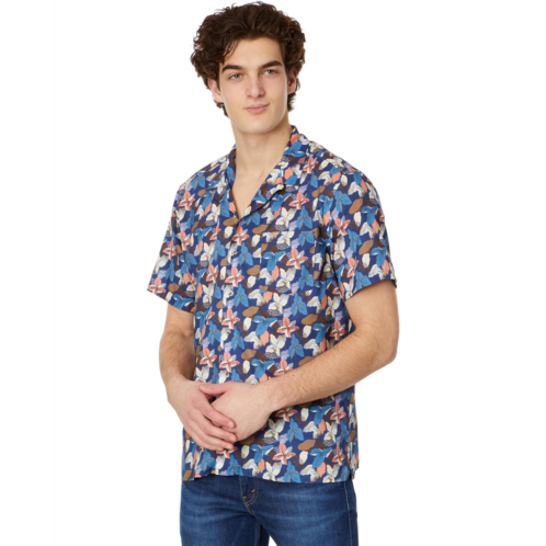 Johnston & Murphy Short Sleeve Abstract Floral Camp Shirt