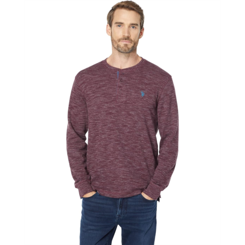 U.S. POLO ASSN. Long Sleeve Space Dye Thermal Henley