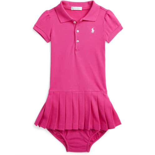 Polo Ralph Lauren Kids Pleated Mesh Polo Dress & Bloomer (Infant)