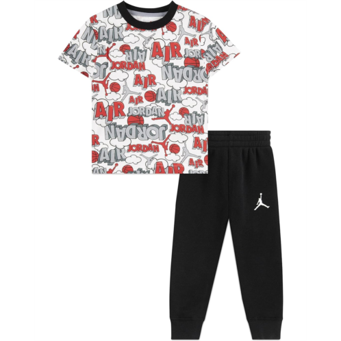 Jordan Kids Air Comic All Over Print Tee and Pants Set (Toddler)