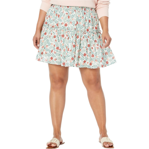 Draper James Plus Size Pull-On Miniskirt in Strawberry Field