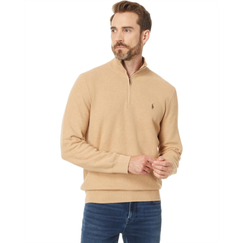 Polo Ralph Lauren Mesh-Knit Cotton 1/4 Zip Sweater