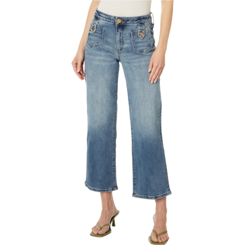 Womens KUT from the Kloth Charlotte High-Rise Wide Leg Front Patch Pockets In Advised