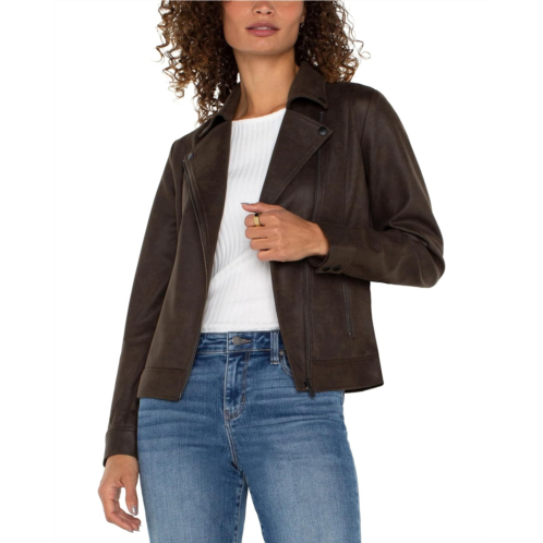 Womens Liverpool Los Angeles Moto Jacket Faux Leather