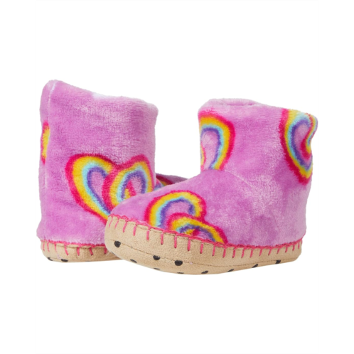 Hatley Kids Twisty Rainbow Hearts Fleece Slippers (Toddler/Little Kid)