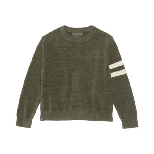 Barefoot Dreams Kids Cozychic Ultra Lite Youth Pullover W/ Contrast Stripes(Little Kid/Big Kid)