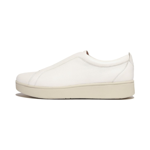 Womens FitFlop Rally Elastic Tumbled-Leather Slip-On Sneakers