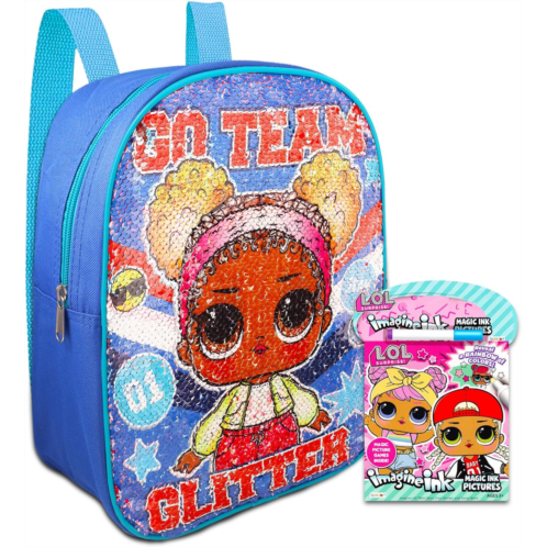 L.O.L. Surprise! LOL Doll Mini Backpack and Art Carry Along Case - LOL Doll Gift Bundle with 12 Reversible Sequin Mini Backpack and Art Case with Coloring Utensils, Coloring Pages, and Stickers (LO
