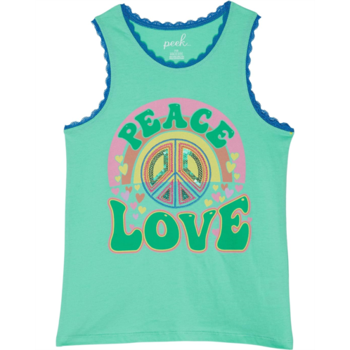 PEEK Peace Love Crochet Trimmed Tank (Toddler/Little Kids/Big Kids)