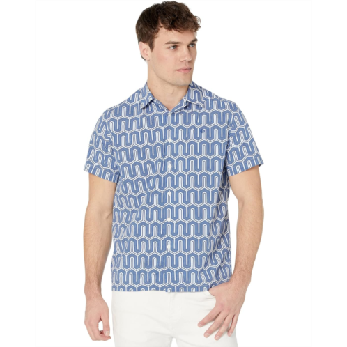 SERGE BLANCO Short Sleeve Geometric Print Shirt
