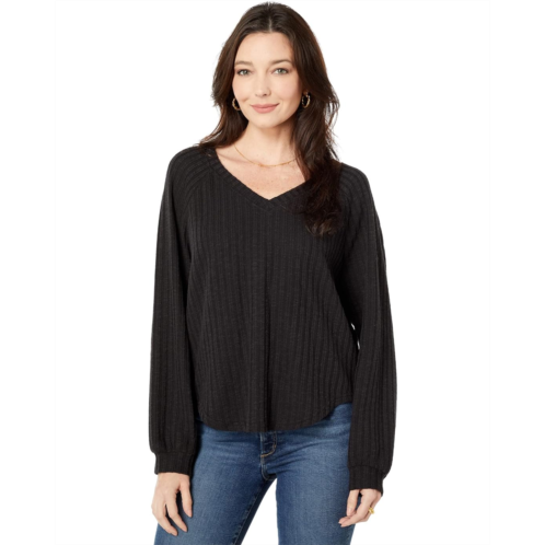 Womens Dylan by True Grit Sweater Knit Easy V-Neck