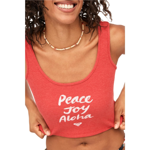 Womens Roxy Peace Joy Aloha Ribbed Tank Top