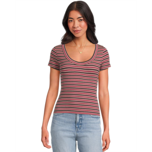 Womens Madewell Scoop Neck Brightside Tee