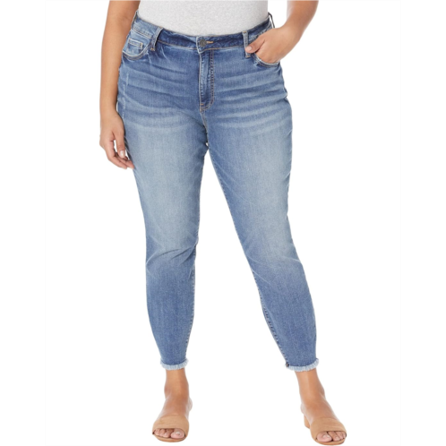 Womens KUT from the Kloth Plus Size Donna High-Rise Ankle Skinny w/ Fray Hem in Always